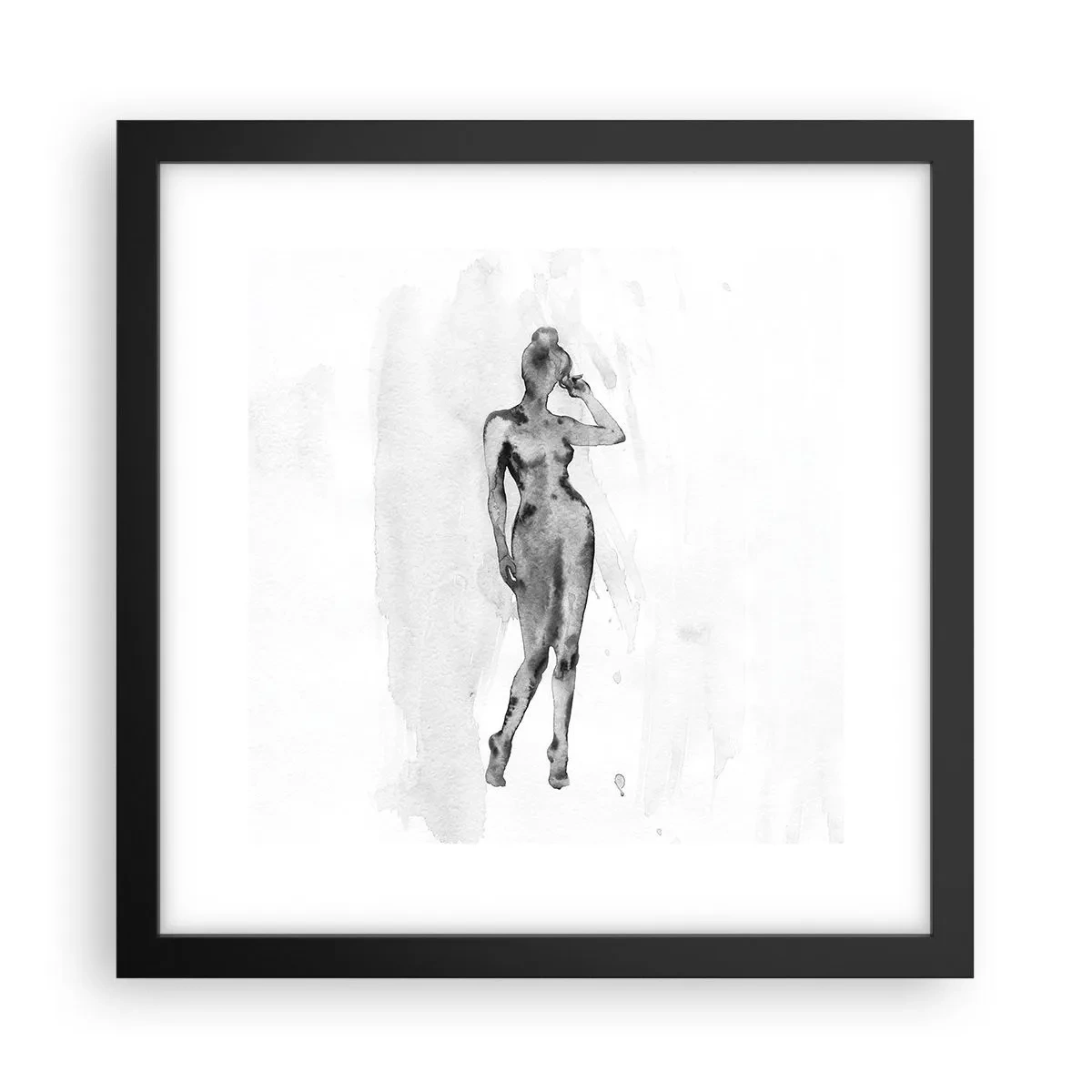 Pôster com moldura preta - Um estudo do ideal da feminilidade - 30x30 cm