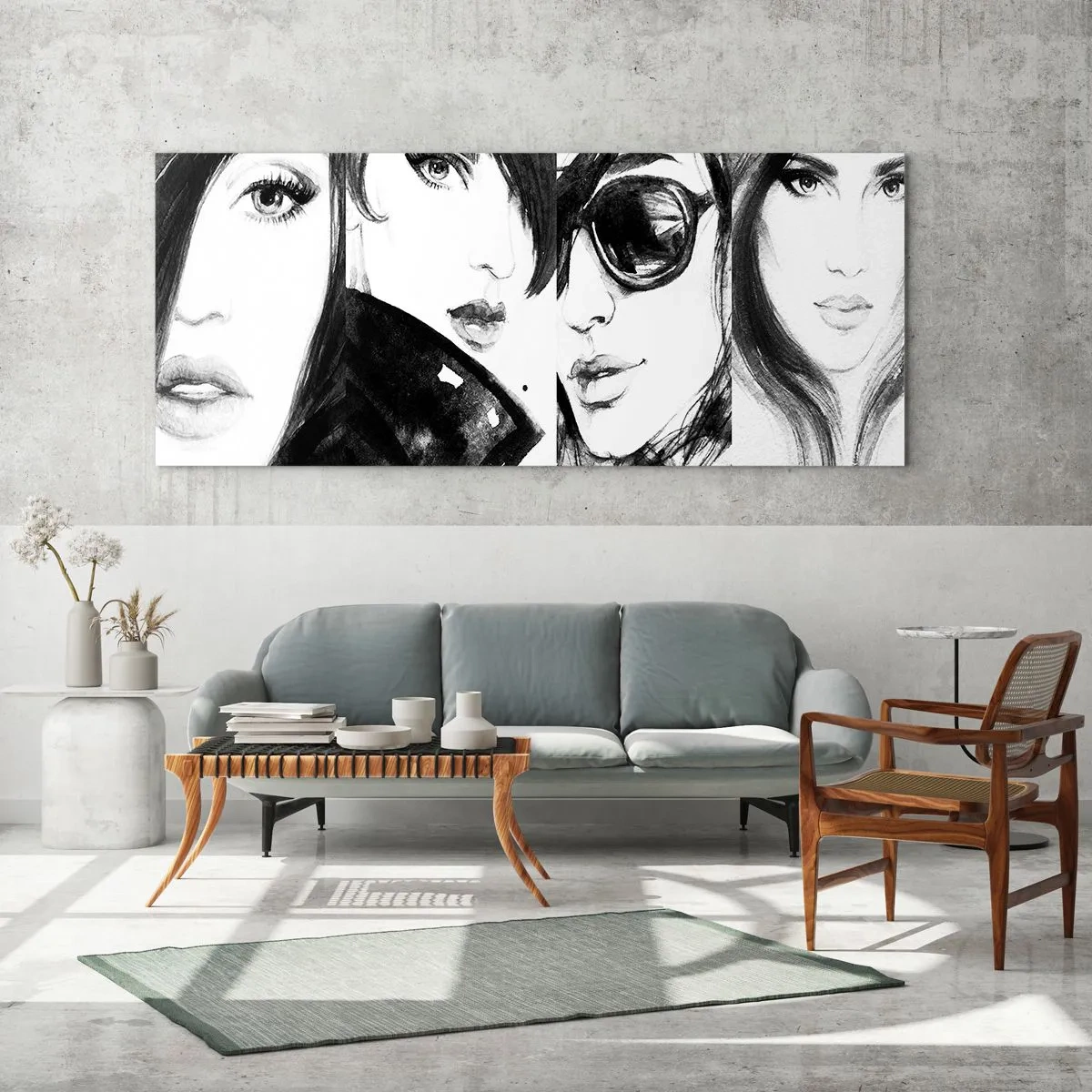 Quadro em vidro - Beleza multiplicada - 120x50 cm