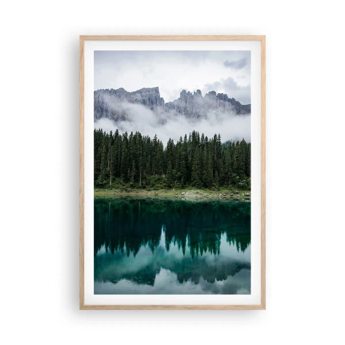 Pôster com moldura de carvalho claro - Calma, silêncio, não vamos acordar a água... - 61x91 cm