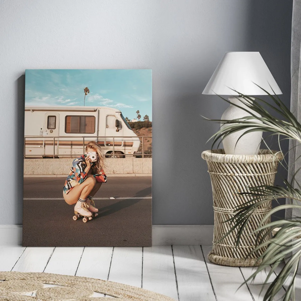 Quadro em tela - Sorria, por favor! - 55x100 cm