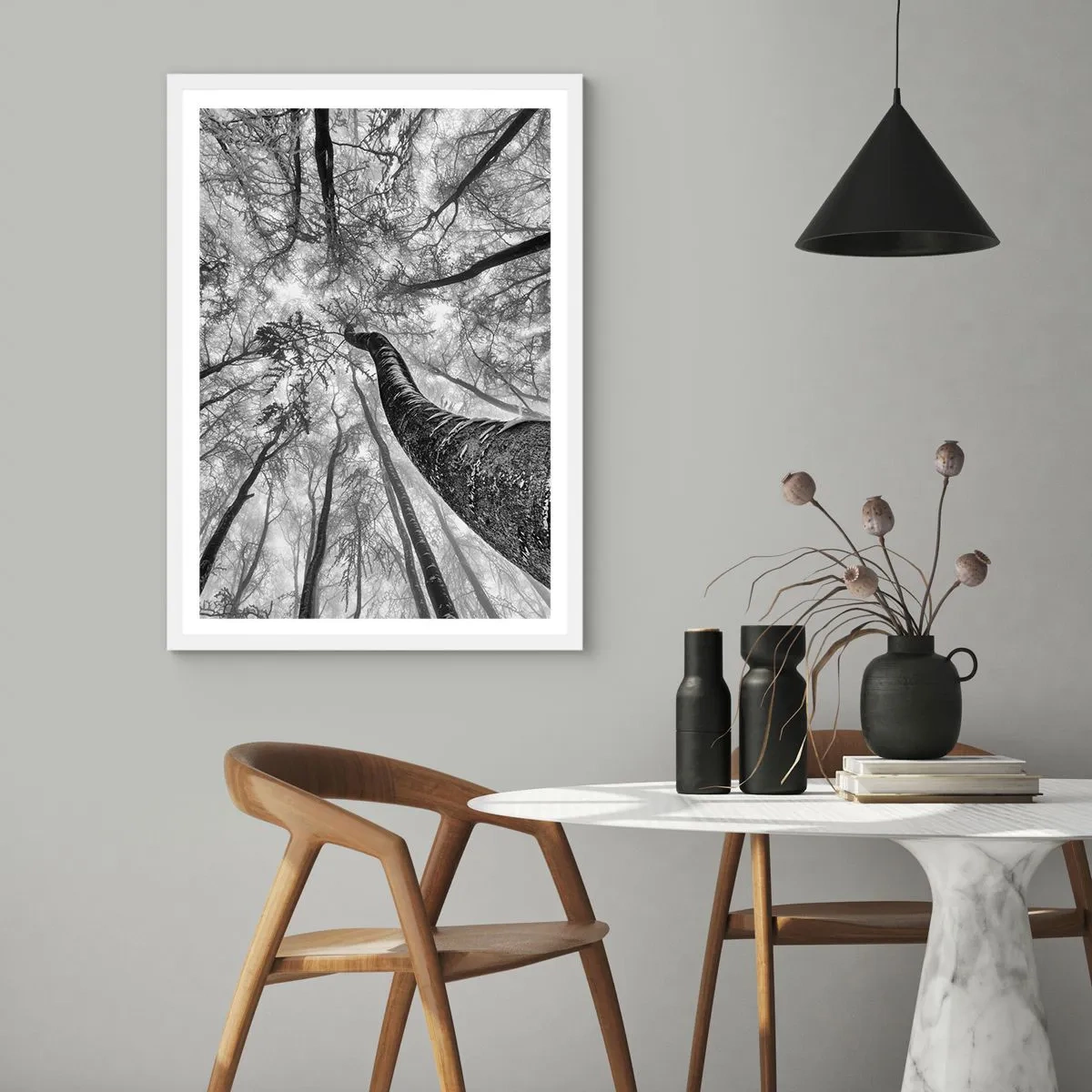 Pôster em moldura branca - Corrida até a luz - 50x70 cm