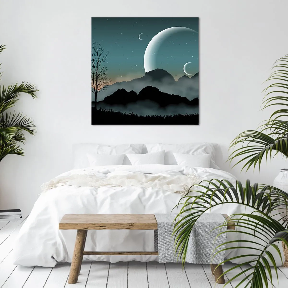 Quadro em tela - Carnaval de uma noite estrelada - 30x30 cm