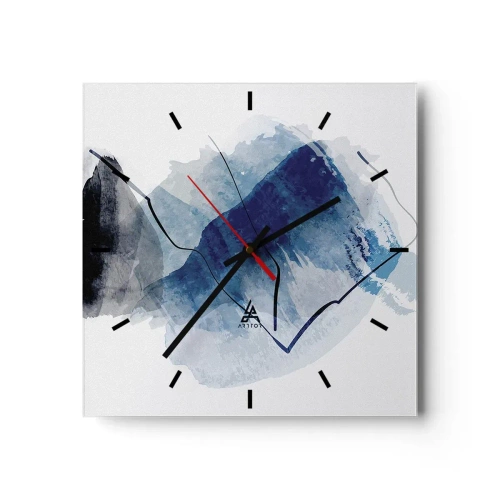 Relógio de parede - Relógio em vidro - Iceberg - 30x30 cm