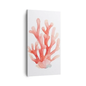 Quadro em tela - Coral de cor coral - 45x80 cm