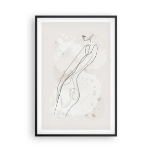 Pôster com moldura preta - Errar o olhar - 61x91 cm