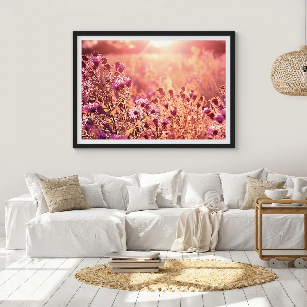 Pôster com moldura preta - Antes do verão acabar - 100x70 cm