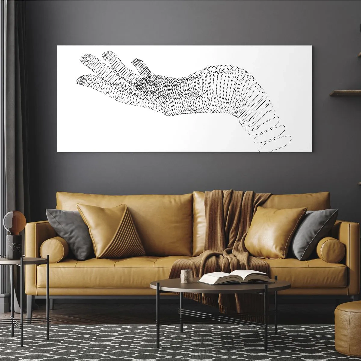 Quadro em vidro - Mão de mola - 100x40 cm