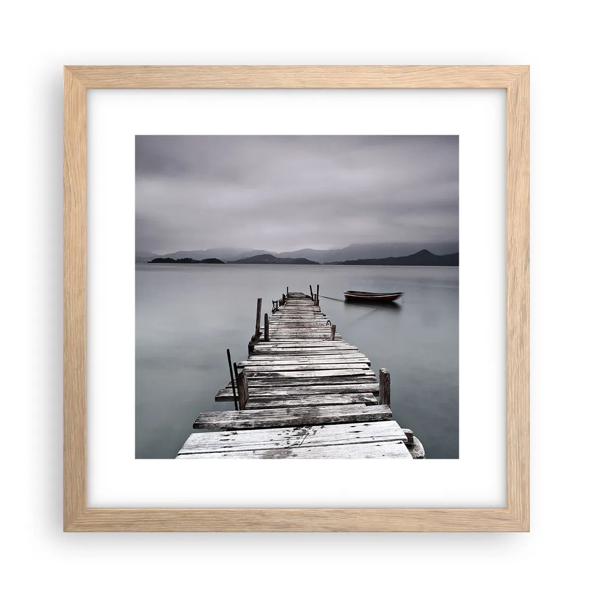 Pôster com moldura de carvalho claro - Amanhã pode ir - 30x30 cm