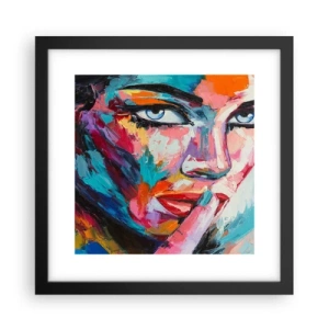 Pôster com moldura preta - O nosso primeiro segredo - 30x30 cm