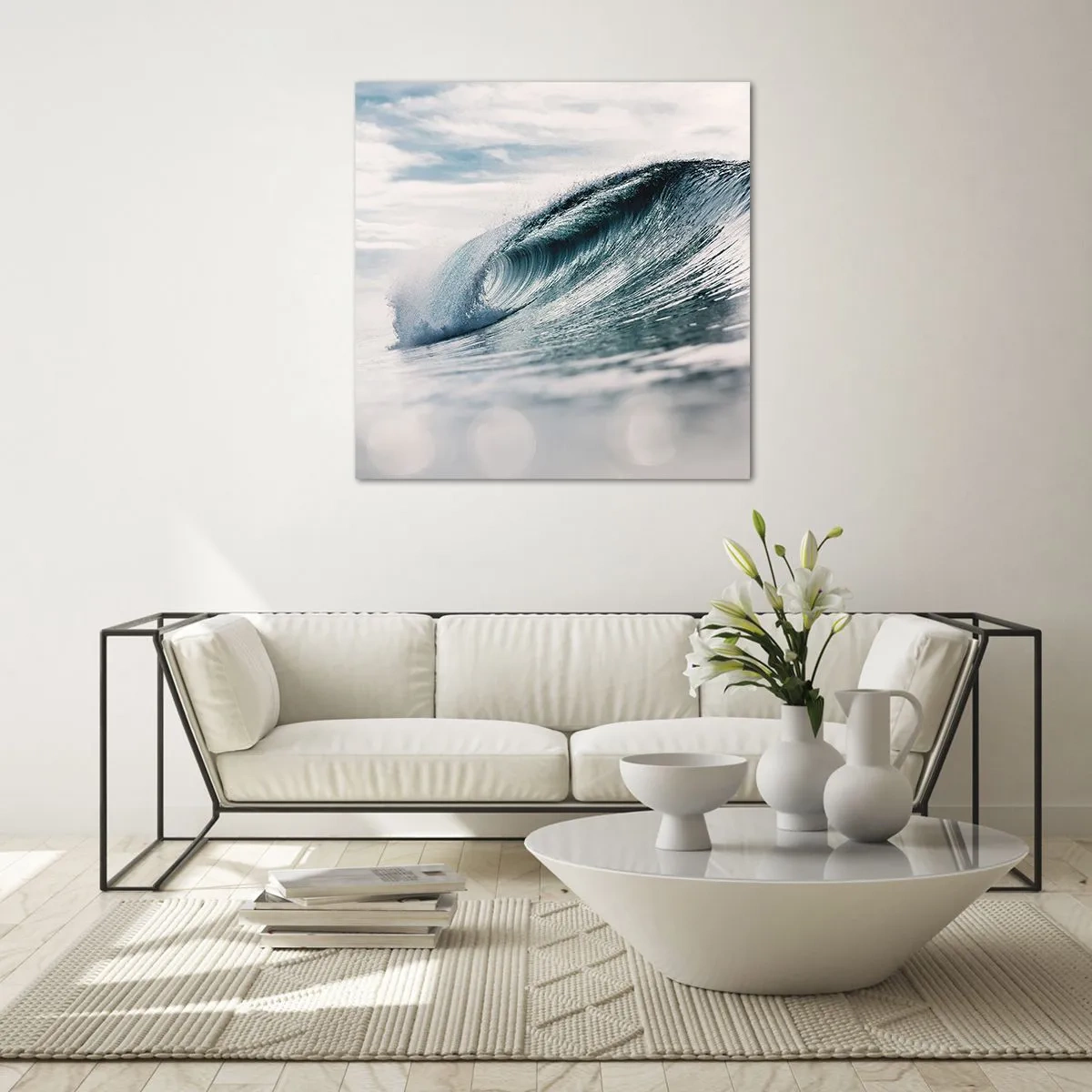 Quadro em vidro - Pico de água - 70x70 cm