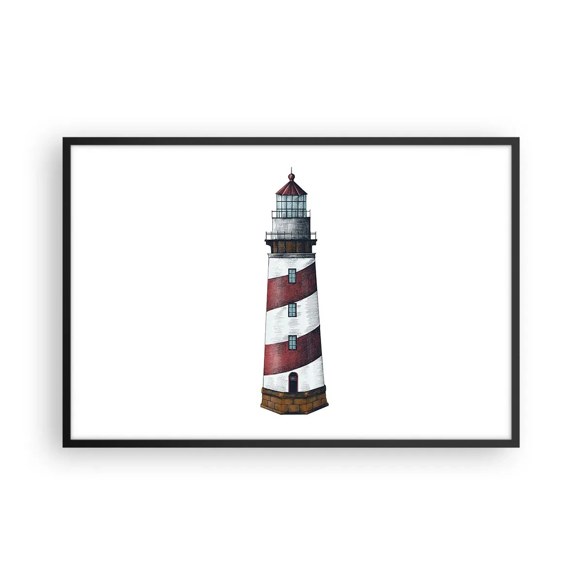 Pôster com moldura preta - Sempre em guarda - 91x61 cm