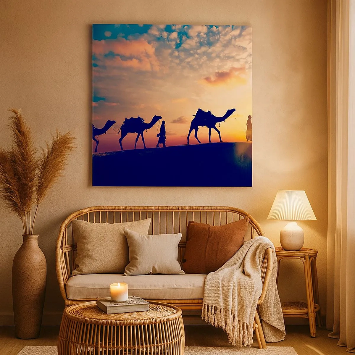 Quadro em tela - O misterioso espírito do Oriente - 30x30 cm