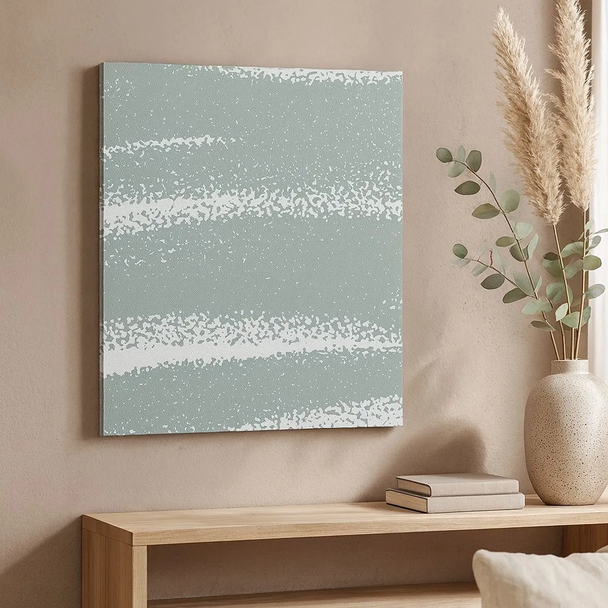 Quadro em tela - Abstração em um clima de inverno - 30x30 cm