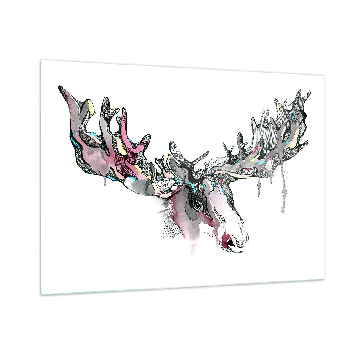 Quadro em vidro - A coroa do Rei da Floresta - 100x70 cm