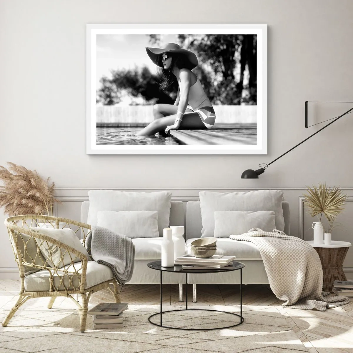 Pôster em moldura branca - Sonho de verão - 100x70 cm