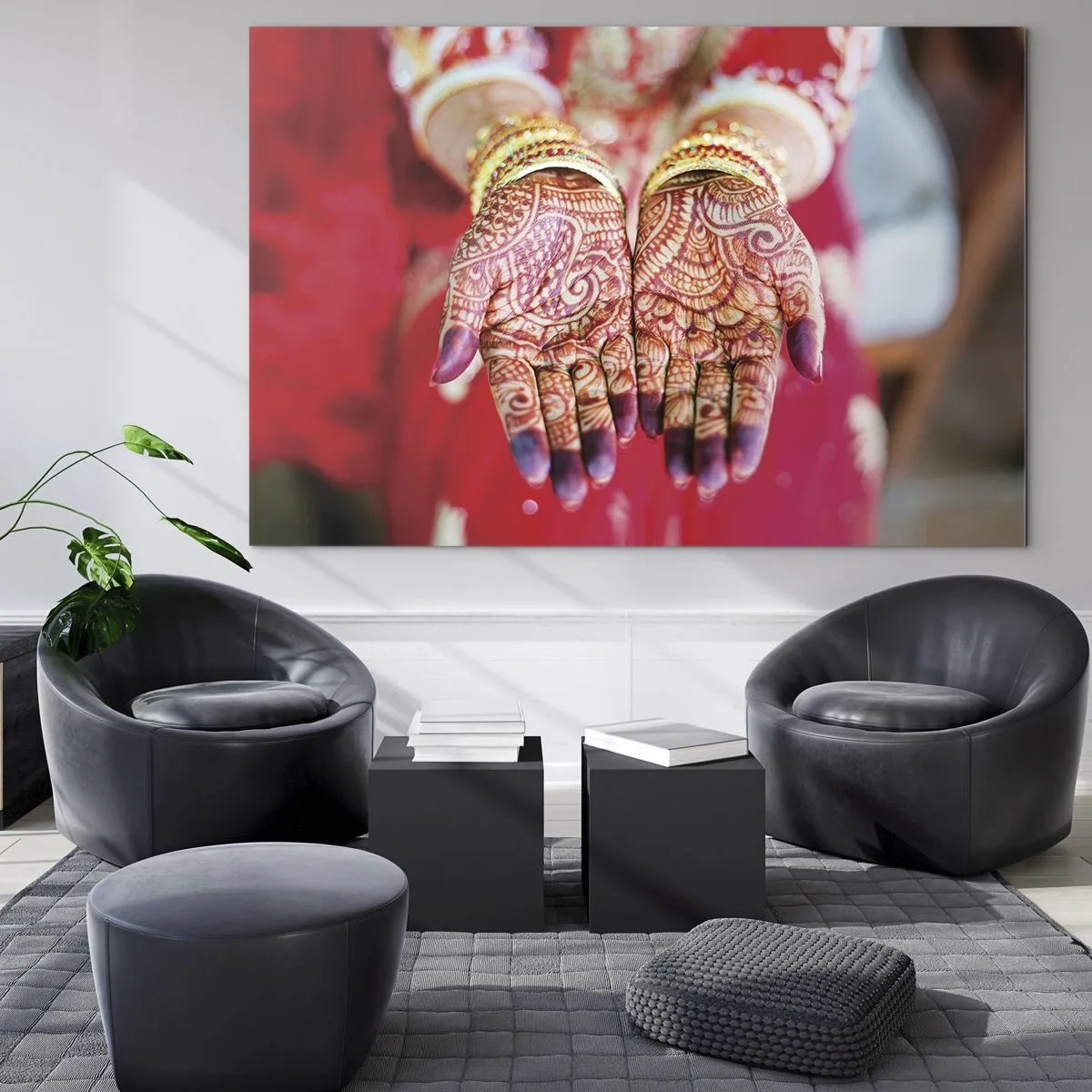 Quadro em vidro - Pronto para alcançar a felicidade - 120x80 cm