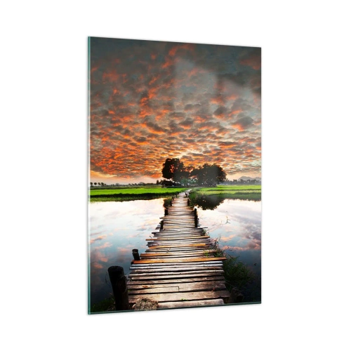 Quadro em vidro - Abra os braços - respire - 50x70 cm