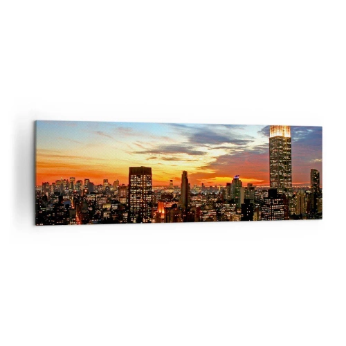 Quadro em tela - Noite Brilhante Americana - 160x50 cm