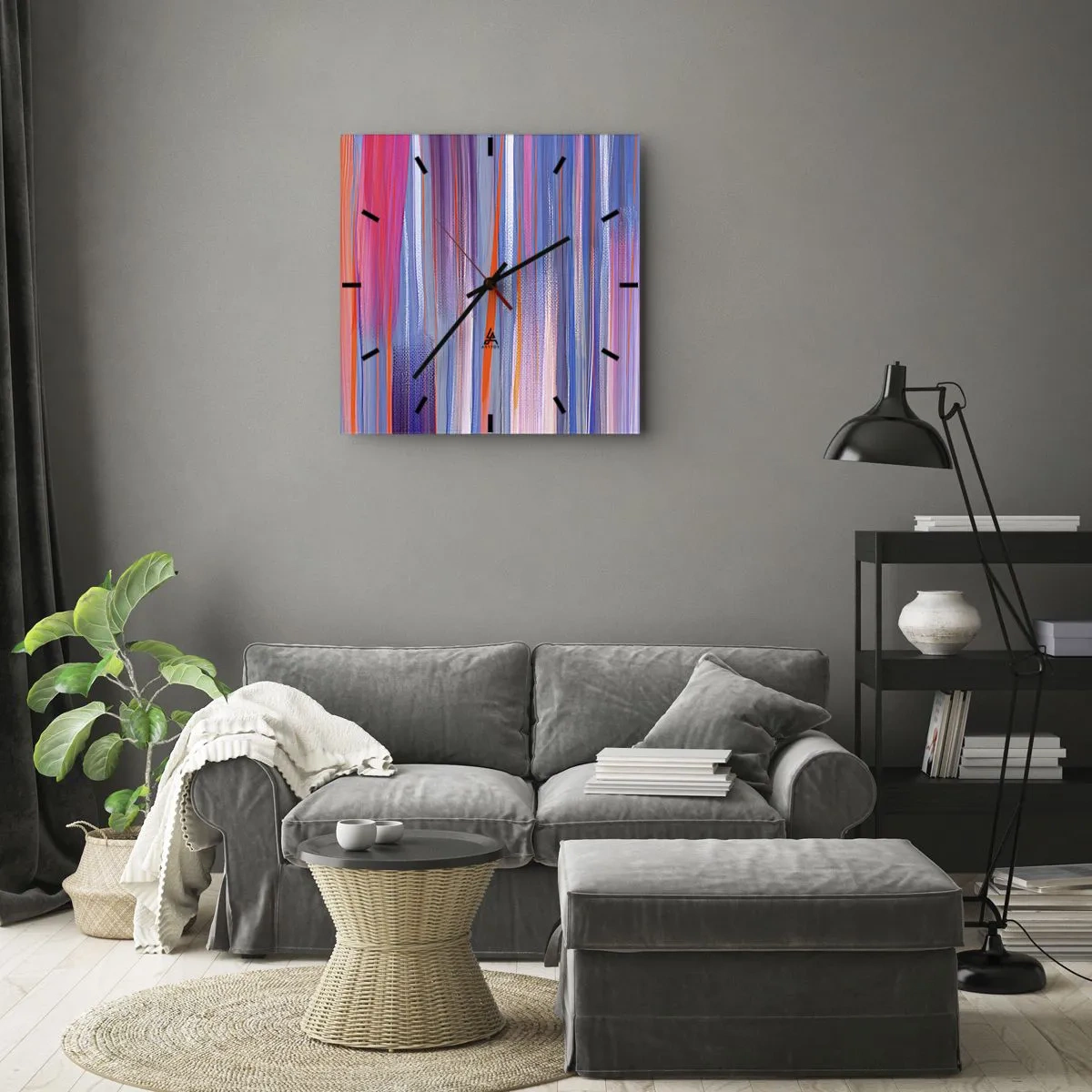 Relógio de parede - Relógio em vidro - Ascensão - 30x30 cm