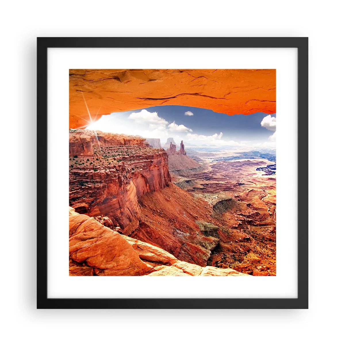 Pôster com moldura preta - Esculpido pela própria natureza - 40x40 cm