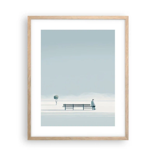Pôster com moldura de carvalho claro - Sim, estou esperando. - 40x50 cm