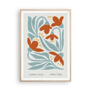 Pôster com moldura de carvalho claro - Em direção à terra, em direção ao sol - 70x100 cm