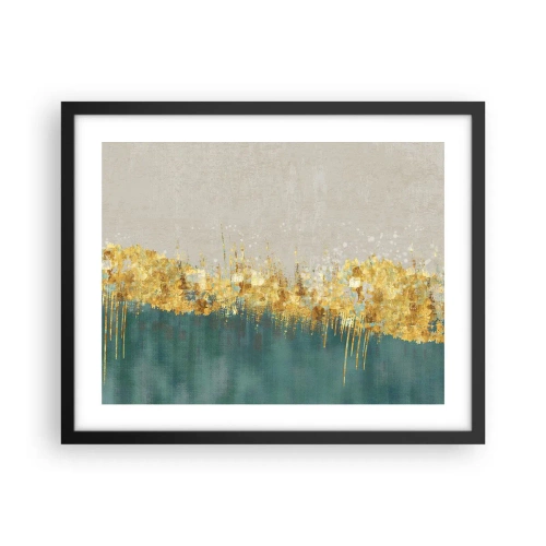 Pôster com moldura preta - A fronteira dourada - 50x40 cm