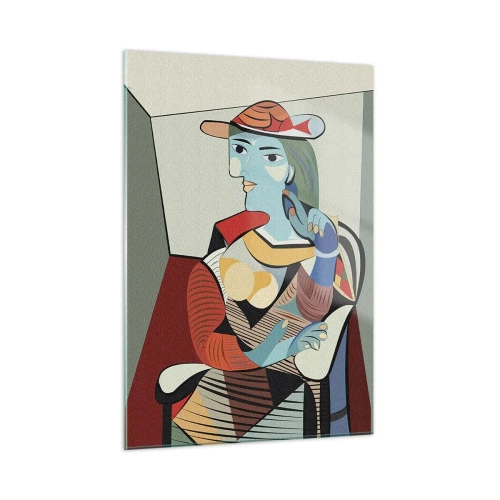 Quadro em vidro - Pelos olhos de Picasso - 50x70 cm
