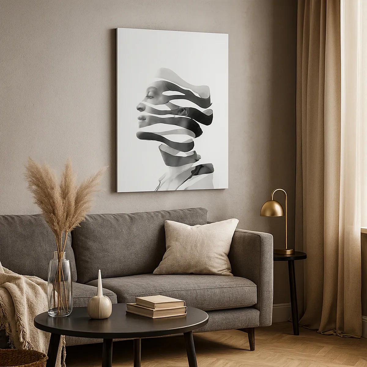 Quadro em tela - Retrato surrealista - 50x70 cm