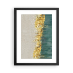 Pôster com moldura preta - A fronteira dourada - 30x40 cm
