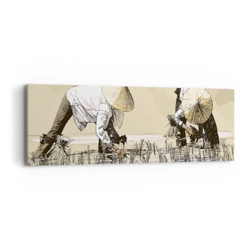 Quadro em tela - Boa colheita - 90x30 cm