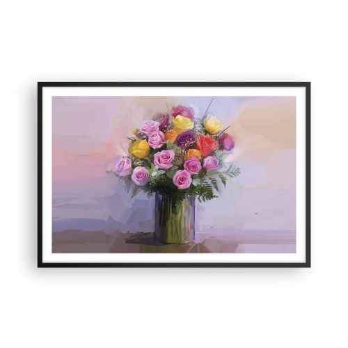 Pôster com moldura preta - Beleza retida - 91x61 cm