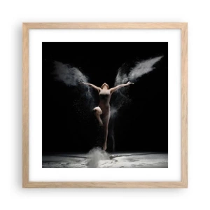 Pôster com moldura de carvalho claro - Os elfos existem - 40x40 cm