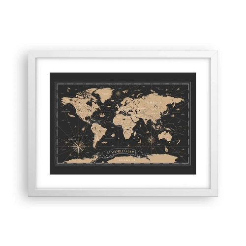 Pôster em moldura branca - Os limites do meu mundo - 40x30 cm