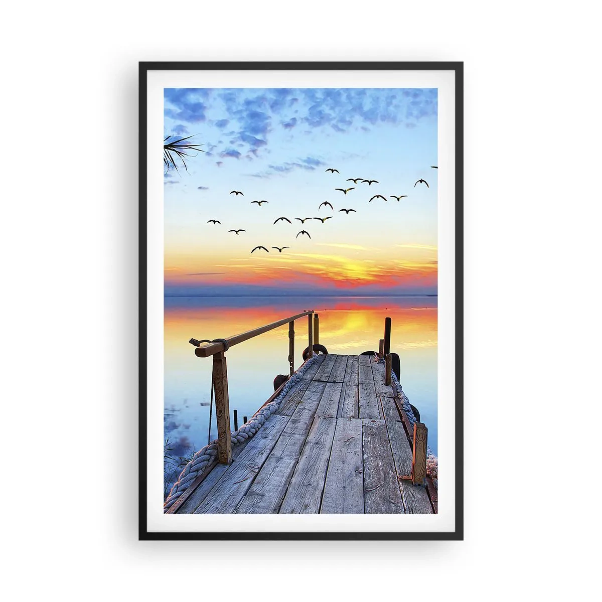 Pôster com moldura preta - É hora de voltar... - 61x91 cm