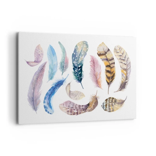 Quadro em tela - Leve, heterogéneo e multicolorido - 120x80 cm