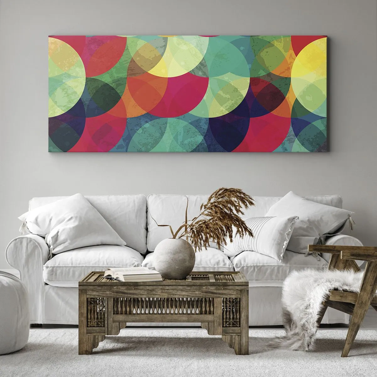 Quadro em tela - Ascensão às cores - 90x30 cm