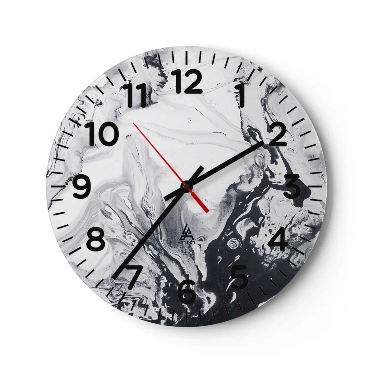 Relógio de parede - Relógio em vidro - O Interior da Terra - 40x40 cm