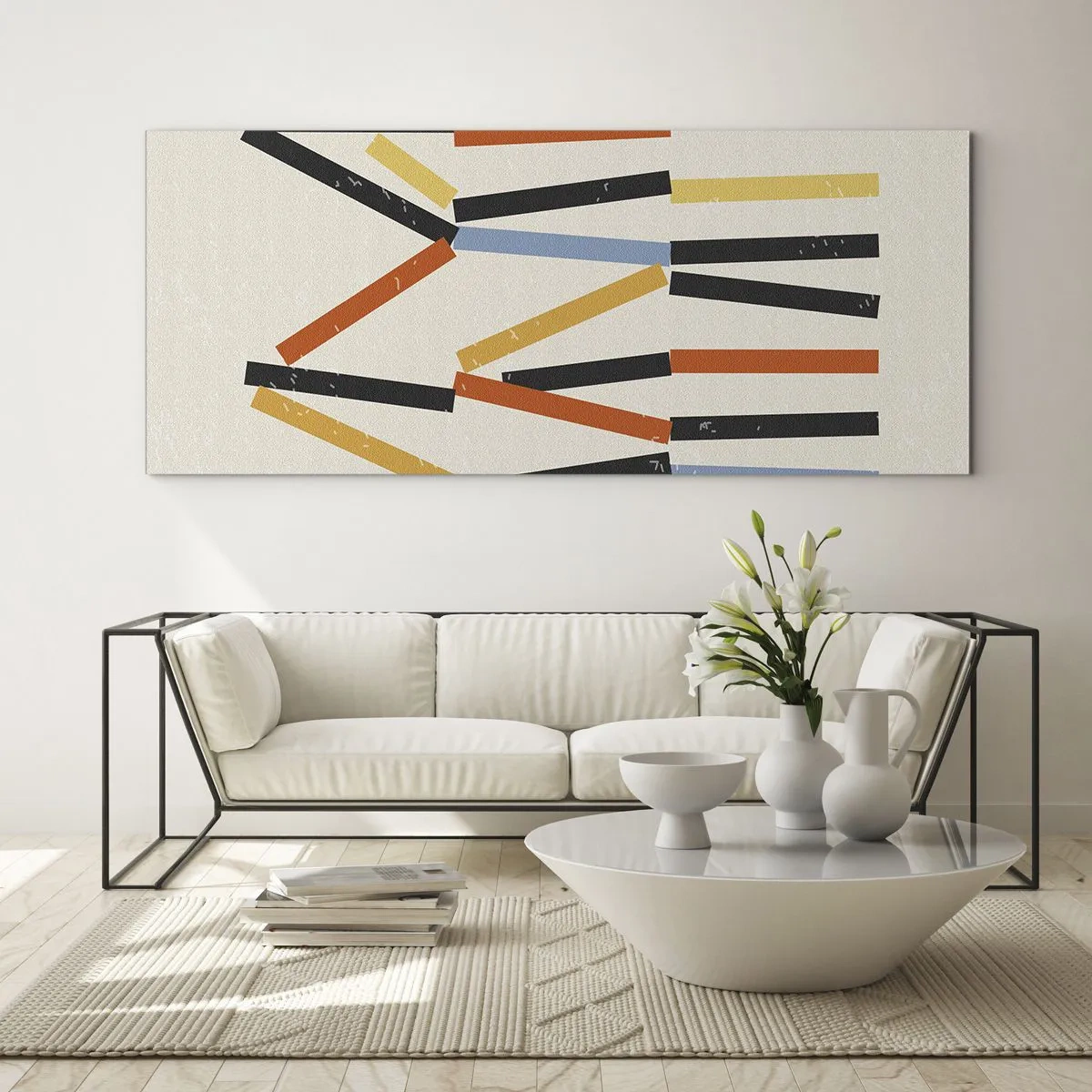 Quadro em vidro - Composição ao nível - 140x50 cm