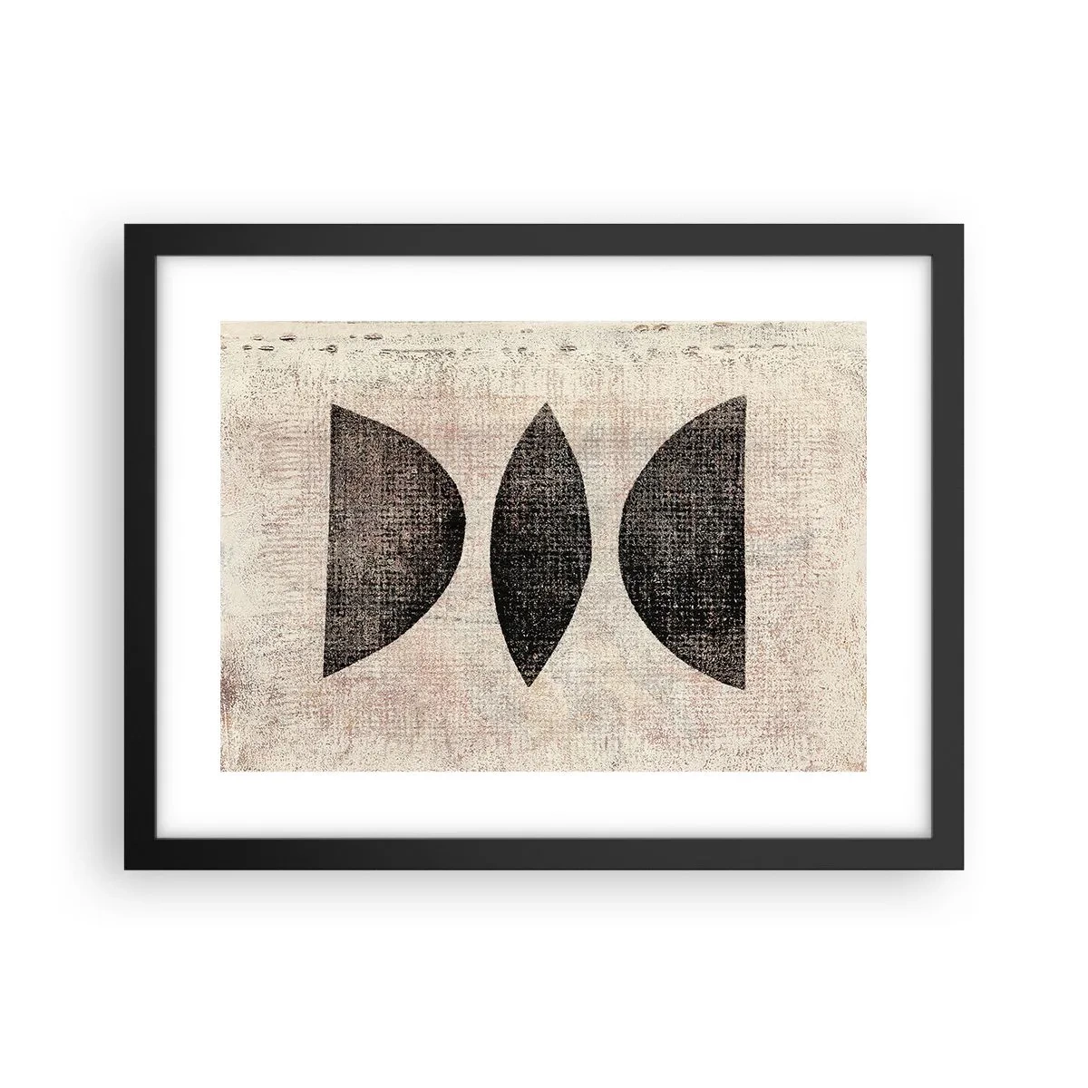 Pôster com moldura preta - Abstração étnica - 40x30 cm