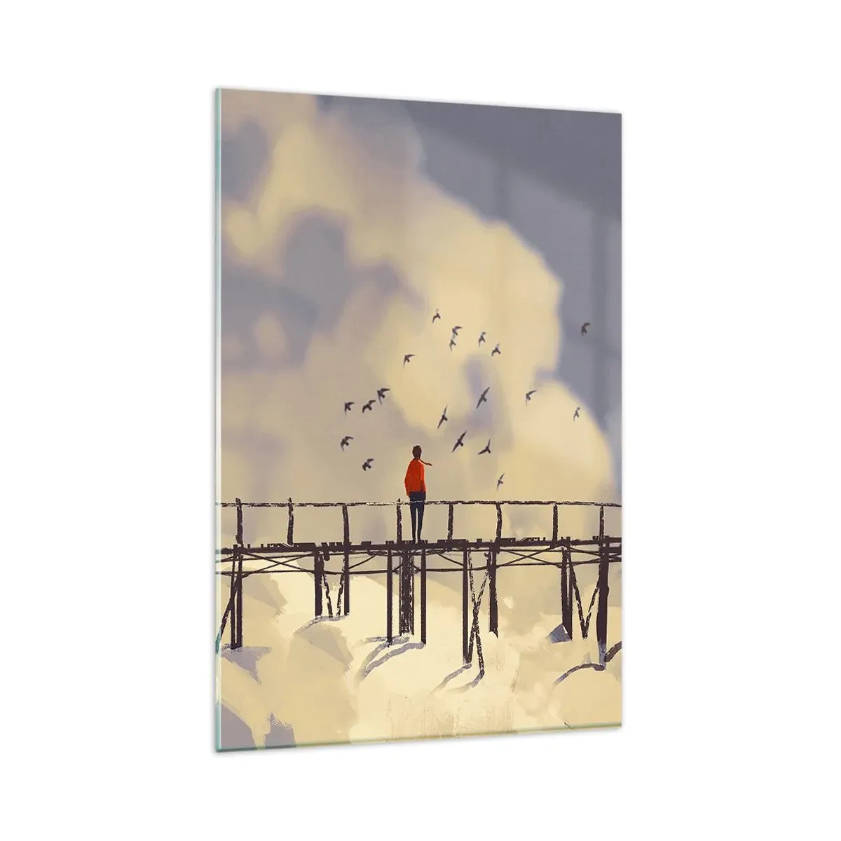 Quadro em vidro - Saudade azul - 80x120 cm