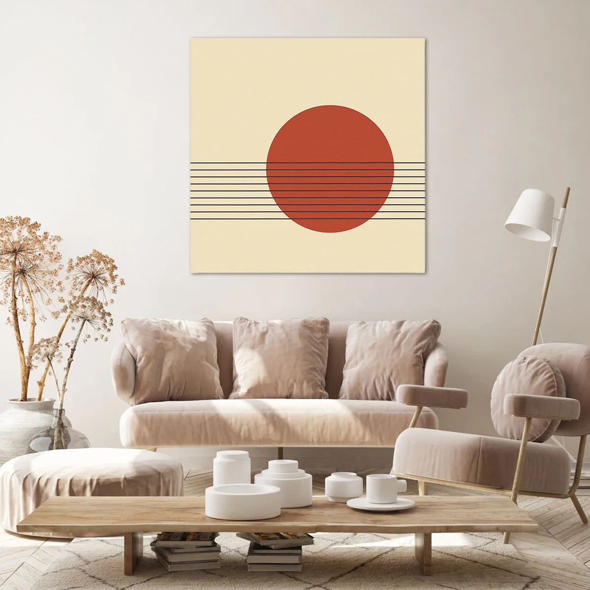 Quadro em tela - Em círculo e mais além - 70x70 cm