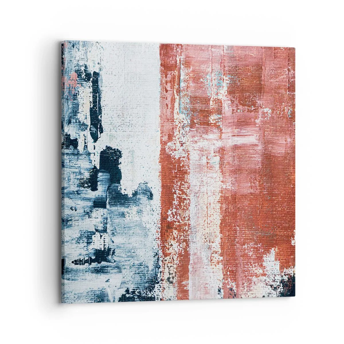 Quadro em tela - Meio a meio abstrato - 70x70 cm