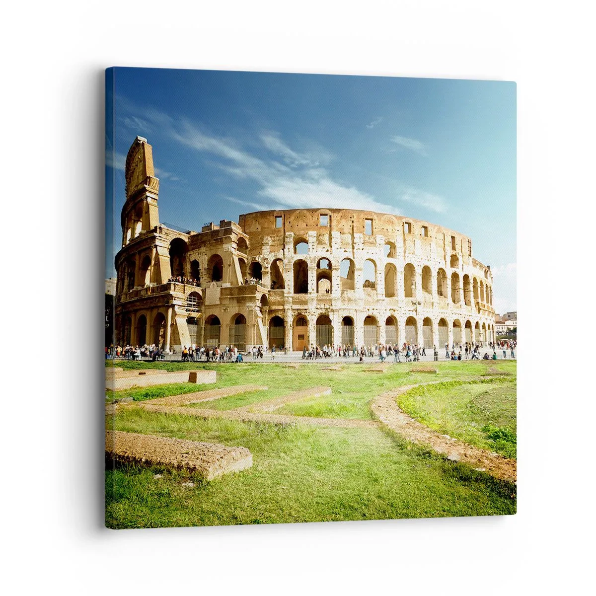 Quadro em tela - Ainda pode-se ouvir o barulho das armas - 30x30 cm