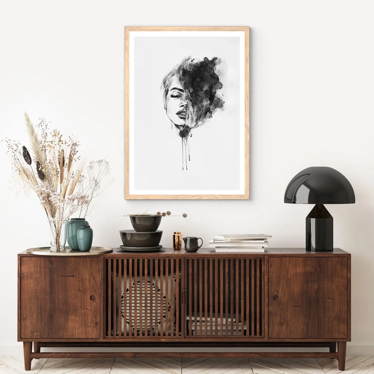 Pôster com moldura de carvalho claro - O que sonha uma rapariga - 70x100 cm