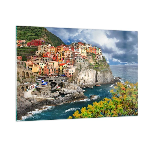 Quadro em vidro - Um aglomerado nas rochas - 120x80 cm