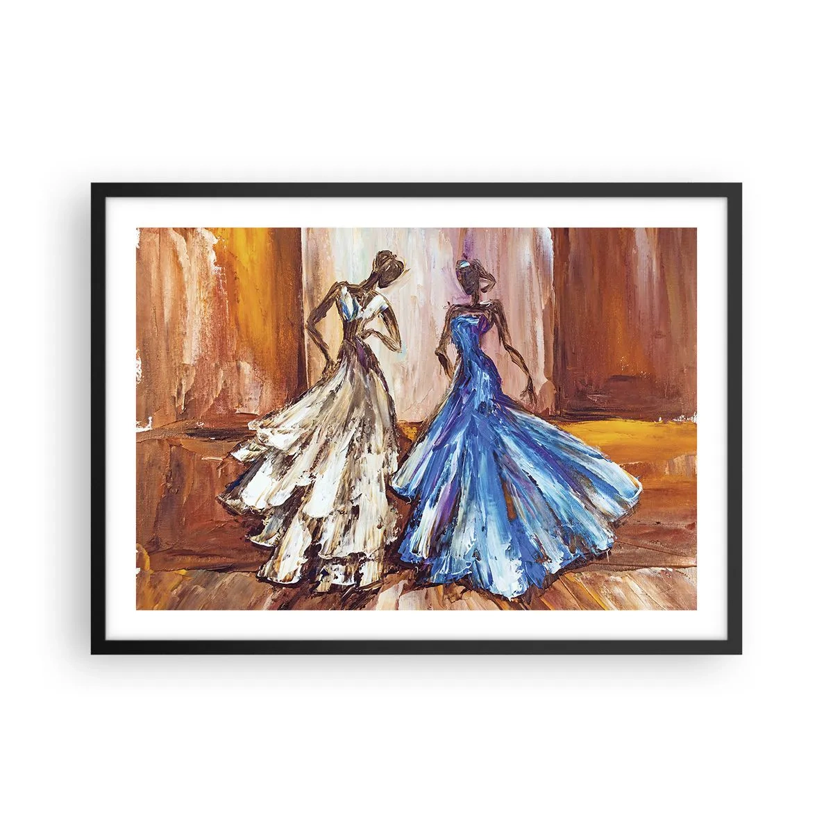 Pôster com moldura preta - Uma bela dupla - 70x50 cm