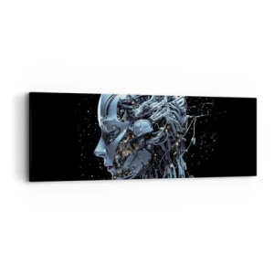 Quadro em tela - A tecnologia é uma mulher - 90x30 cm