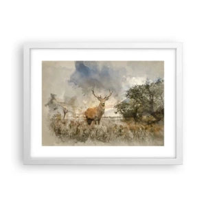 Pôster em moldura branca - Dignidade - força - dignidade - 40x30 cm