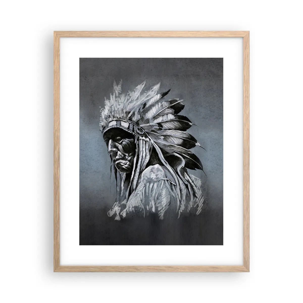 Pôster com moldura de carvalho claro - De volta às raízes - 40x50 cm